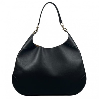 GUCCI グッチ ハンドバッグ グッチB ミディアム 肩掛け 820167 レザー ブラック 黒 ゴールド金具 レディース 美品【中古品】