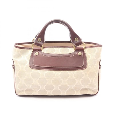 セリーヌ CELINE ブギーバッグ ハンドバッグ バッグ キャンバス レザー レディース ベージュ系 / ブラウン系 【中古】
