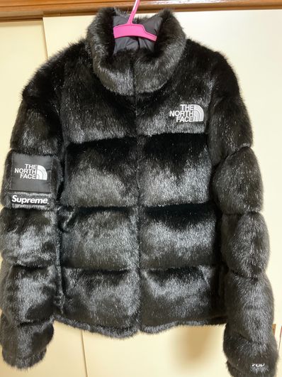 Supreme x The North Face Faux Fur Nuptse Jacket "Black"