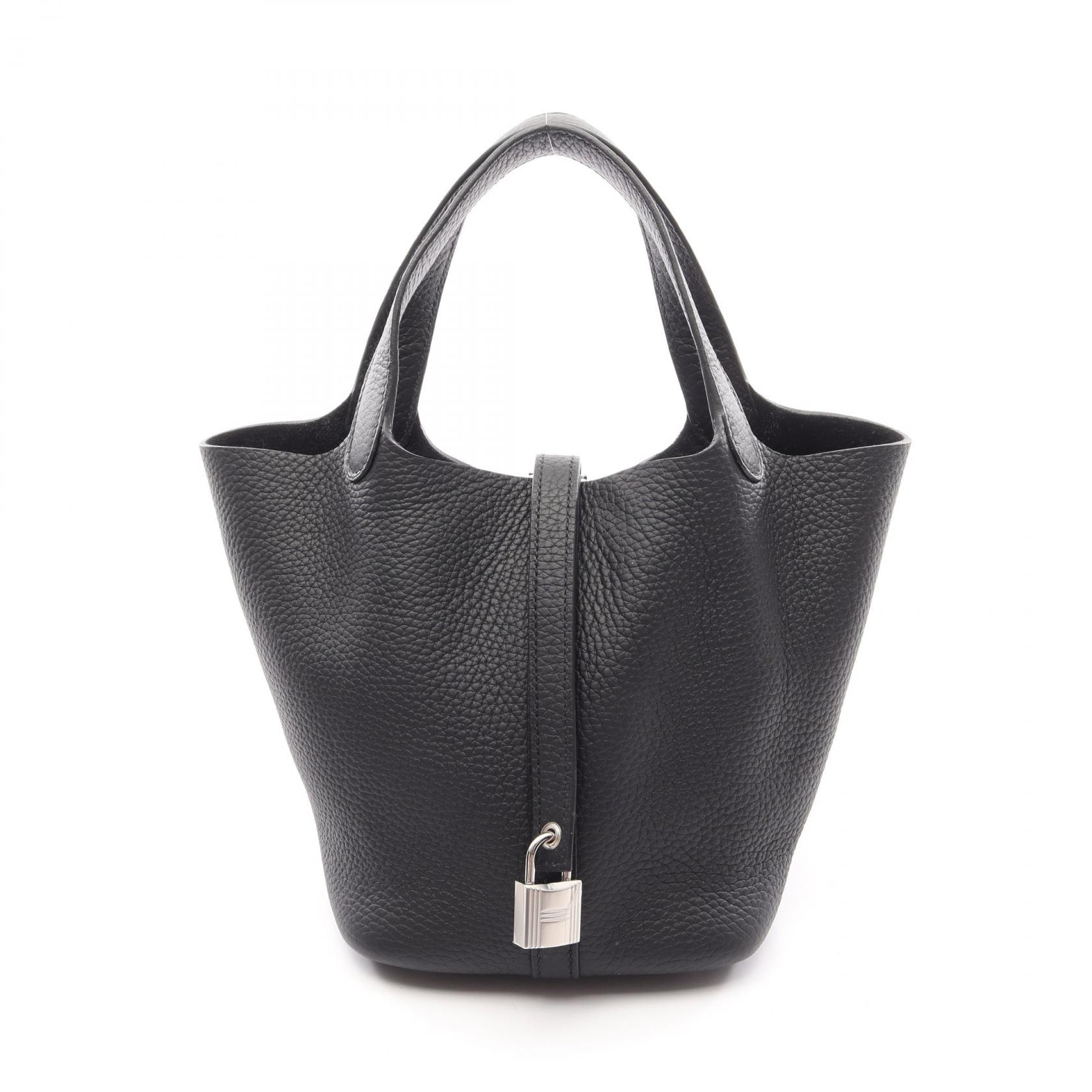 エルメス HERMES ピコタンロックPM ハンドバッグ バッグ レザー トリヨンクレマンス トリヨンクレマンス レディース ブラック系 【中古】