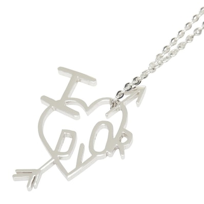 ディオール I LOVE DIOR ペンダント ネックレス シルバー メタル レディース Dior 【中古】