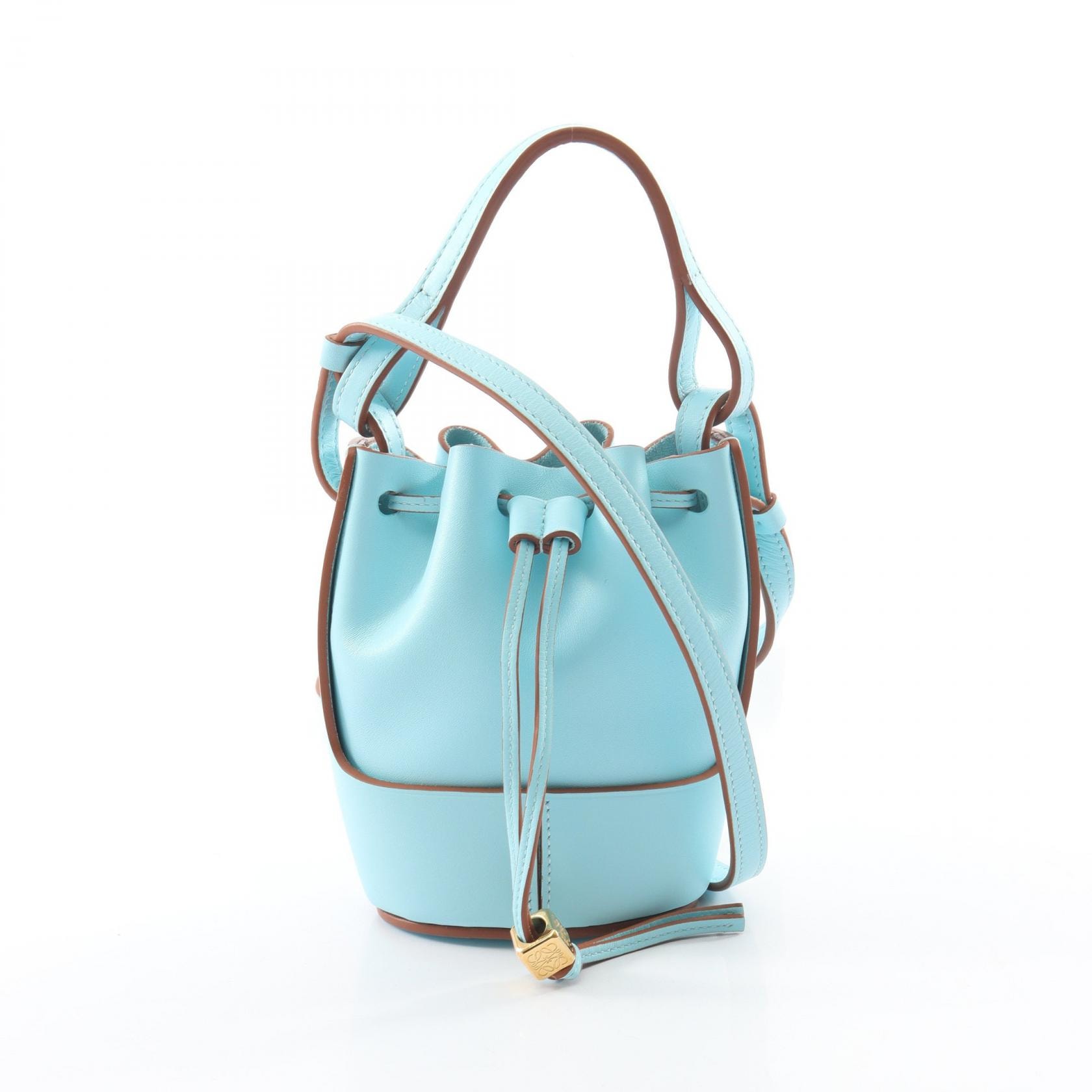 ロエベ LOEWE バルーンバッグ ナノ 2WAY ショルダーバッグ バッグ レザー レディース ブルー系 A710R85X01 【中古】