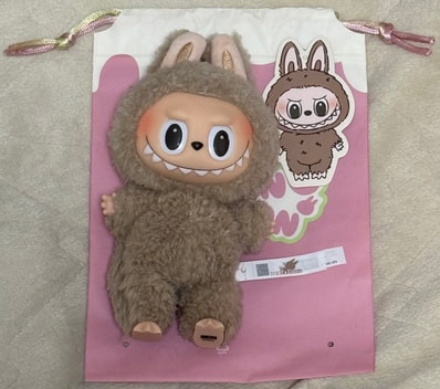 POP MART THE MONSTERS (LABUBU) Exciting Macaron Plush Series TOFFEE