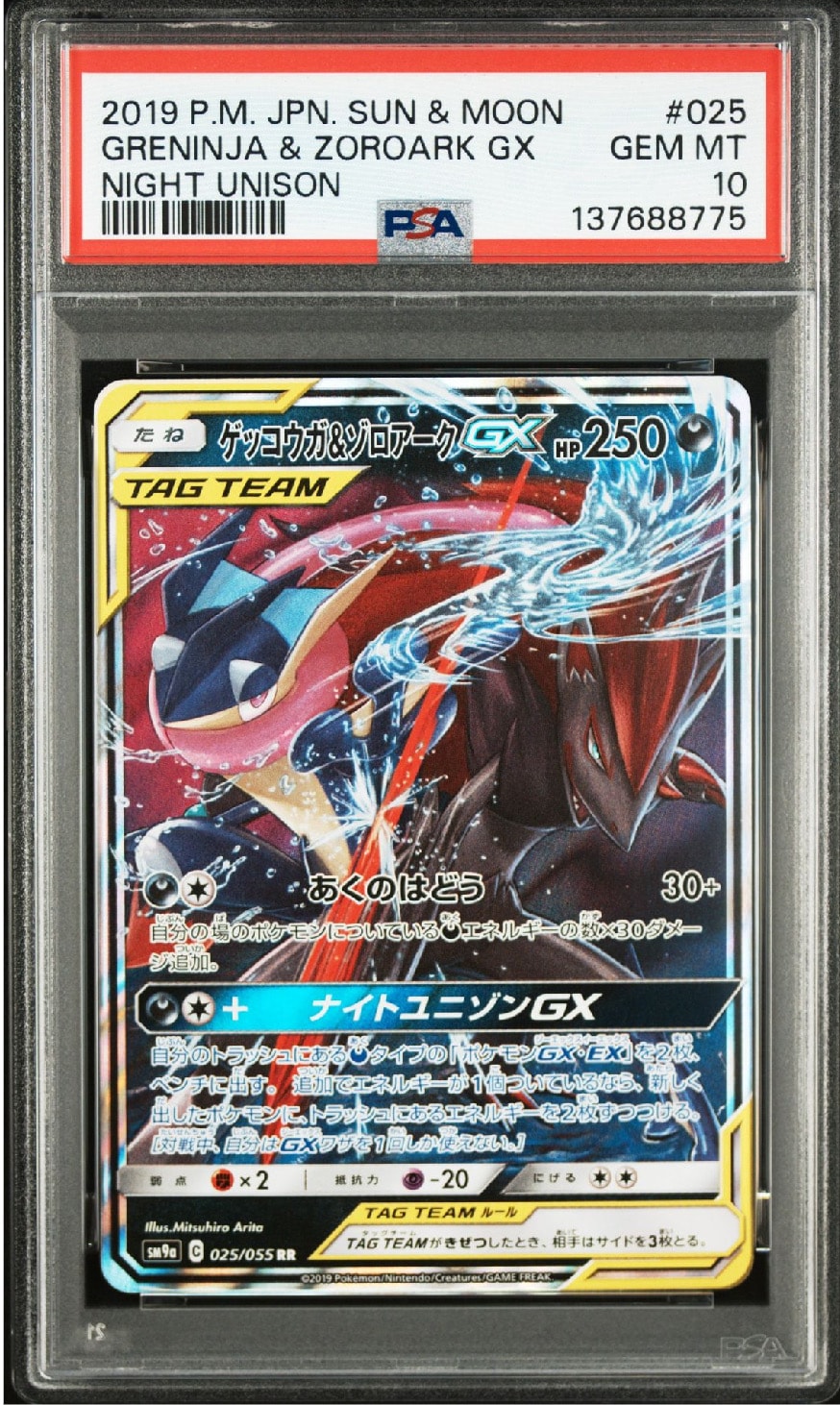 ゲッコウガ&ゾロアークGX RR [SM9a 025/055](強化拡張パック「ナイトユニゾン」)