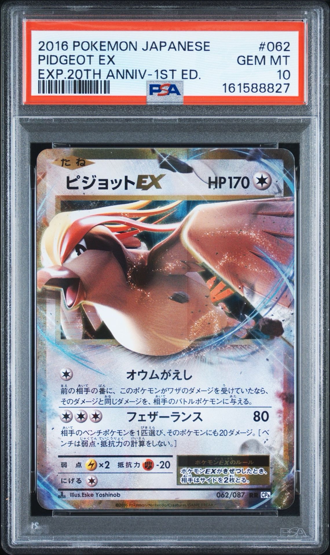 ピジョットEX RR :1ED [CP6 062/087](コンセプトパック「ポケットモンスターカードゲーム 拡張パック 20th Anniversary」)