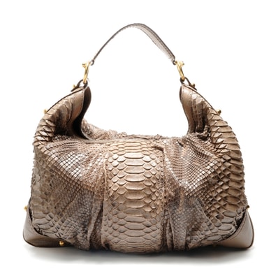 グッチ GUCCI パイソン レザー ショルダーバッグ【中古】