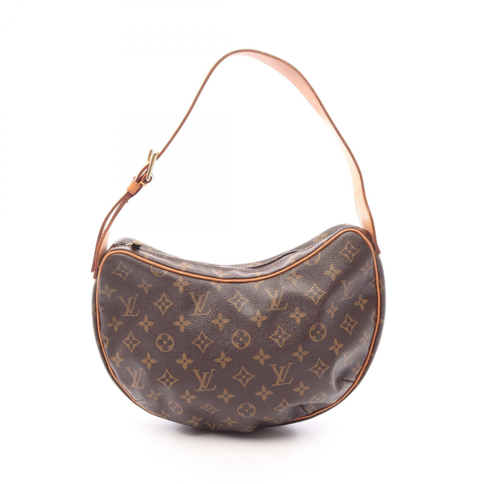ルイ・ヴィトン LOUIS VUITTON クロワッサンMM モノグラム ショルダーバッグ バッグ PVCコーティングキャンバス レザー レディース ブラウン系 M51512 【中古】