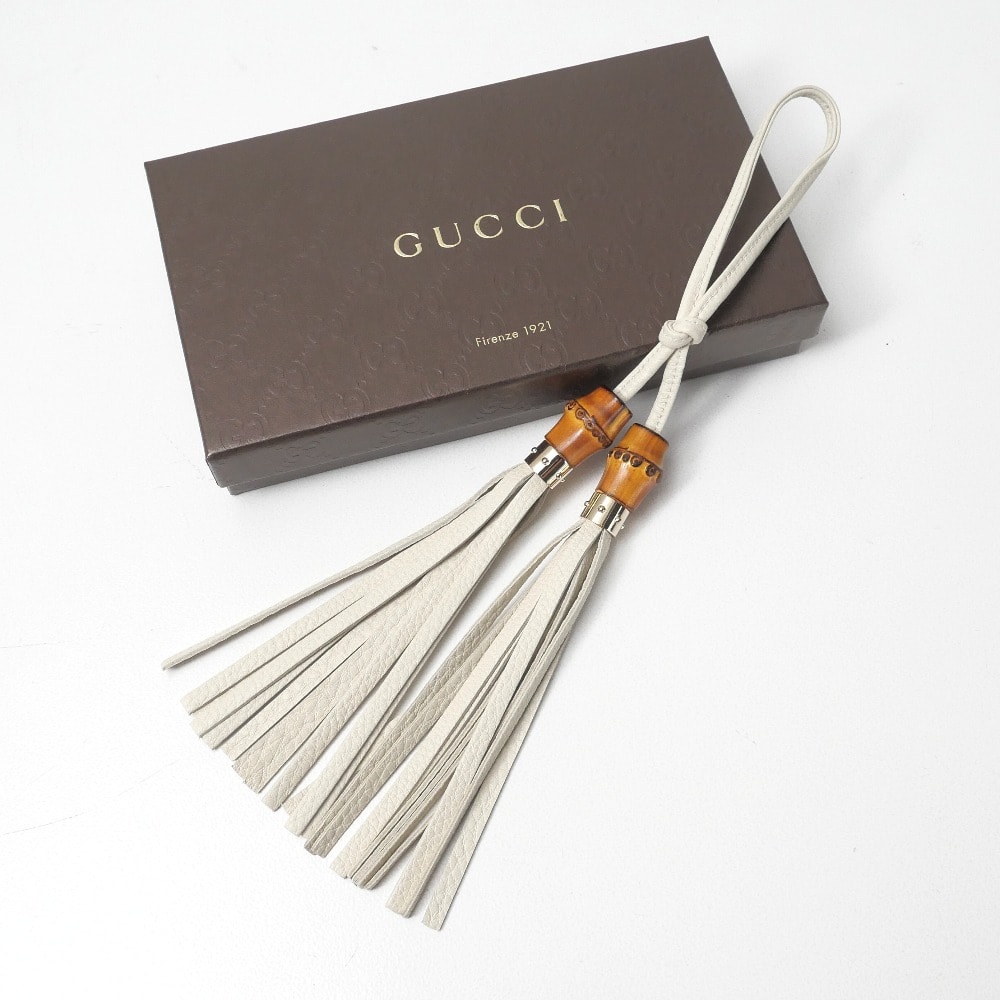 ■美品■GUCCI グッチ チャーム バンブー タッセル レザー ブランド古着【中古】20260923/RB0742