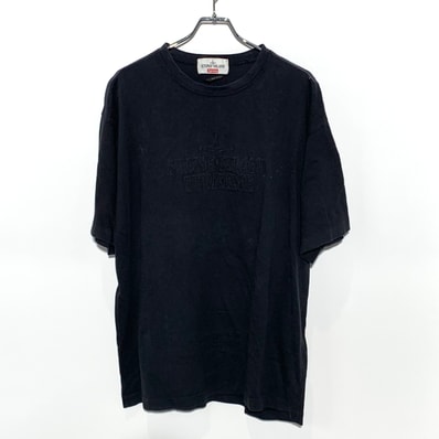 STONE ISLAND×Supreme Embroidered Logo S S Top Black