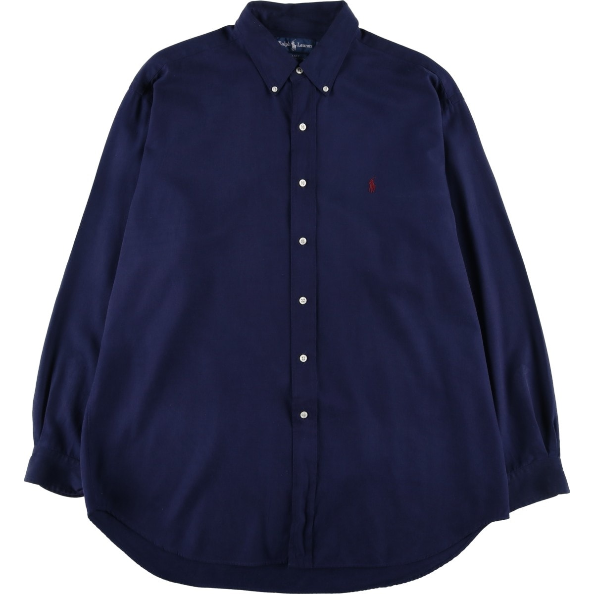 古着 ラルフローレン Ralph Lauren BLAKE シルク×コットン 長袖 ボタンダウンシャツ メンズXL相当/eaa629213