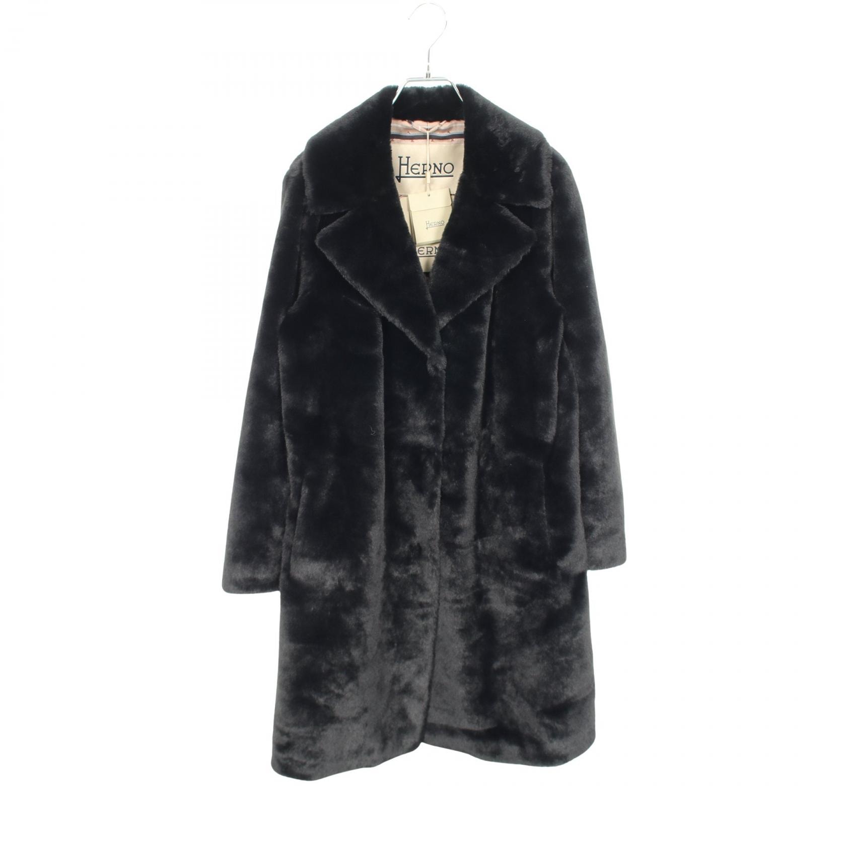 ヘルノ Herno エコファー 衣料品 アウター ポリエステル レディース ブラック系 【中古】