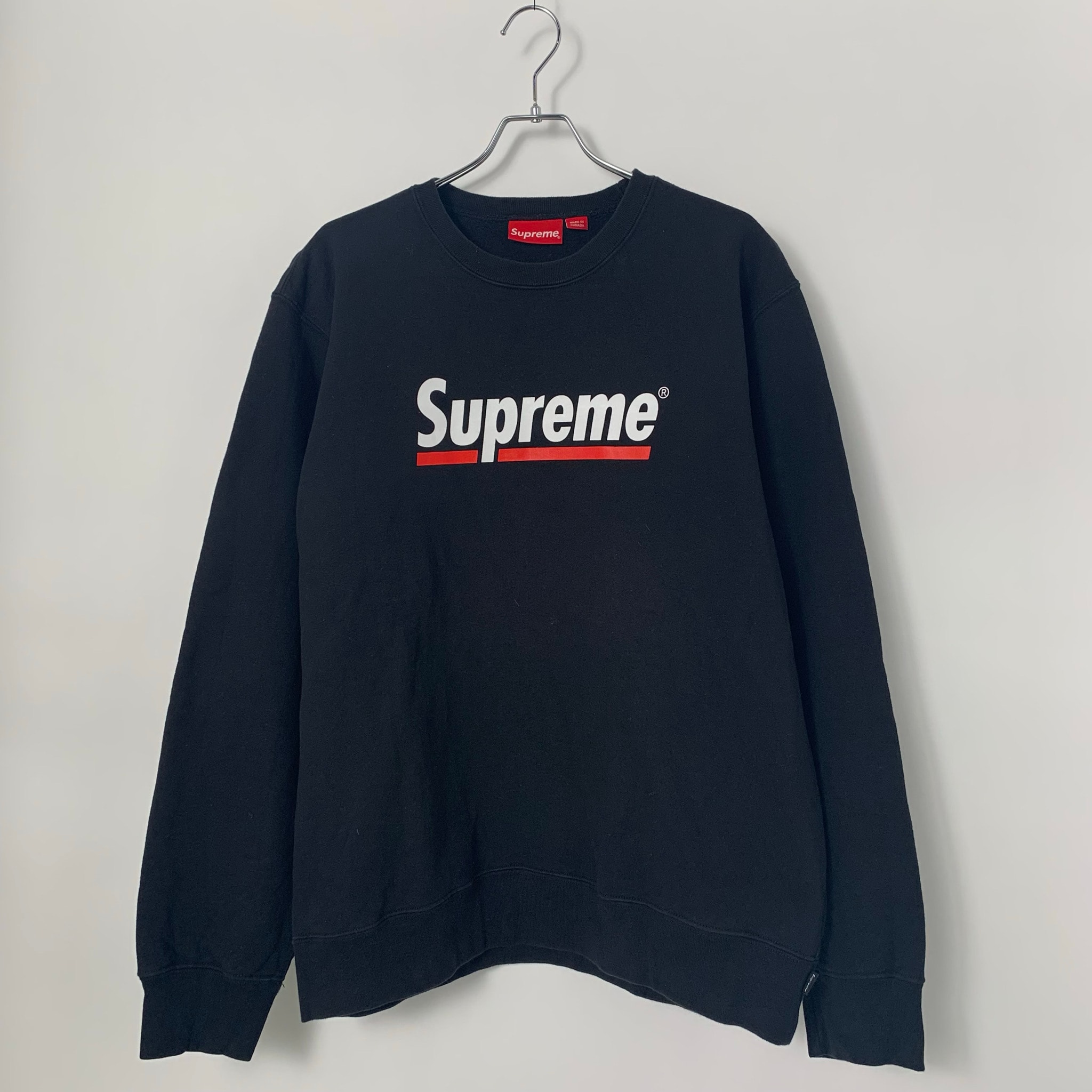 Supreme Underline Crewneck "Black"