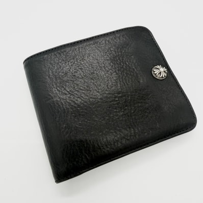 Chrome Hearts 1-Snap Cross Button Wallet "Black"