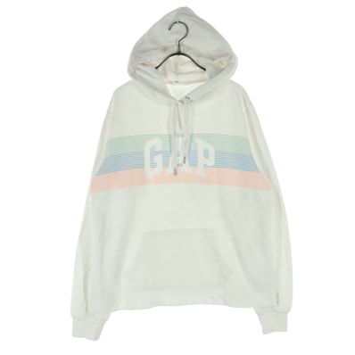 GAP ギャップ 長袖 スウェットパーカー S アイボリー