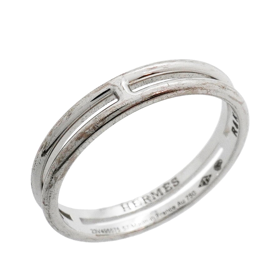 ★最終価格【6jgb0919】エルメス リング アリアンヌ K18WG ホワイトゴールド #57【中古】メンズ