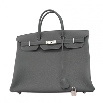 ★最終価格★SALE【6ca0446-g】エルメス ハンドバッグ バーキン40 トゴ グリメイヤー シルバー金具 K刻印【中古】メンズ