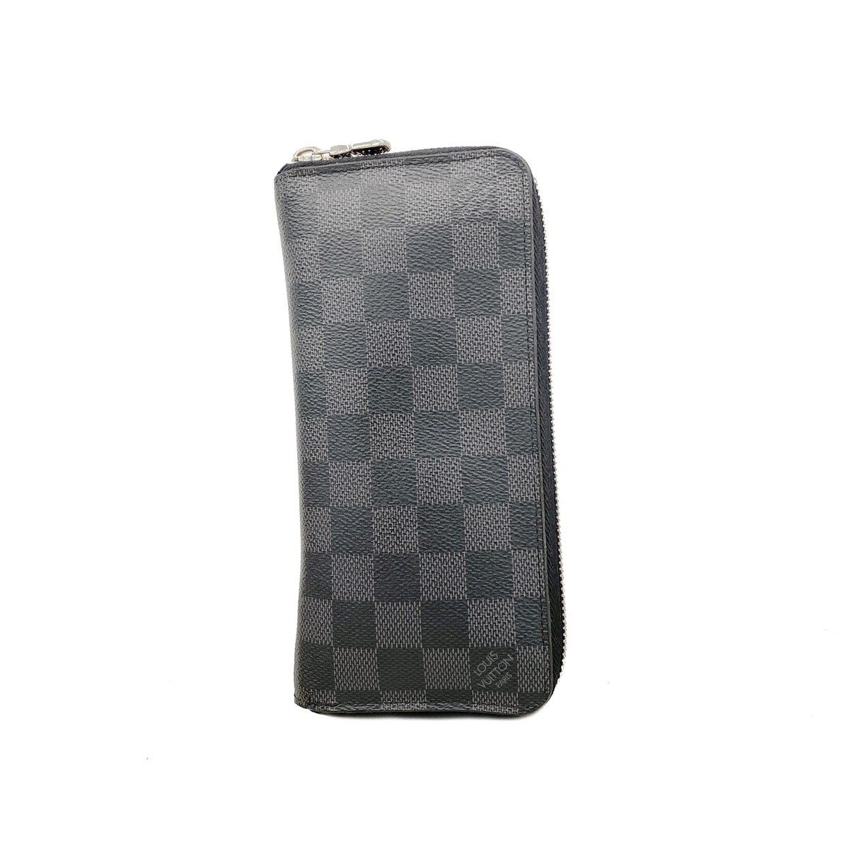 【6ic3544】ルイヴィトン 長財布 ダミエ・グラフィット ジッピーウォレットヴェルティカル M63095 グレー ブラック【中古】メンズ