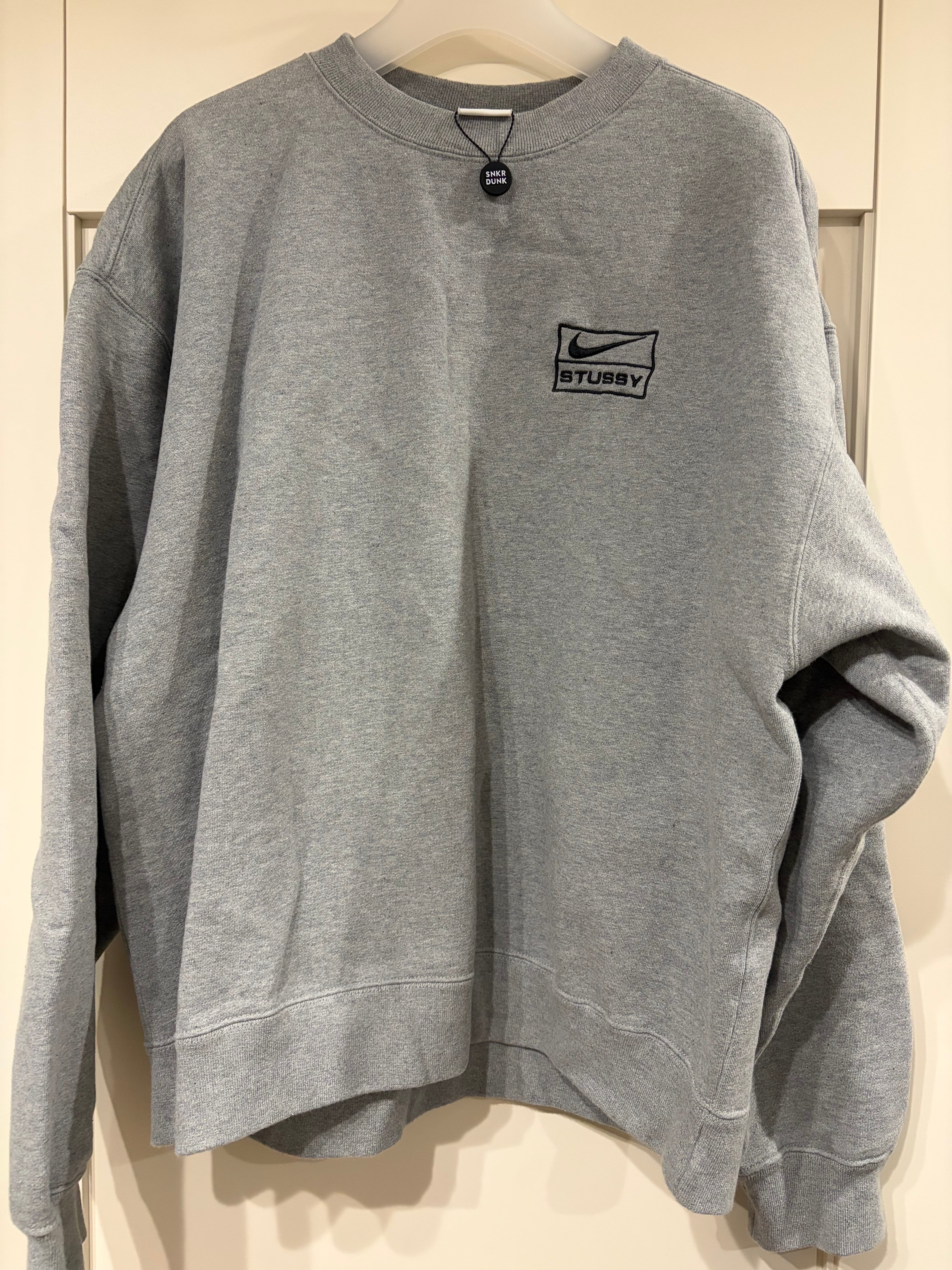 Stussy x Nike Fleece Crew (US Size) "Grey" DO9337-063