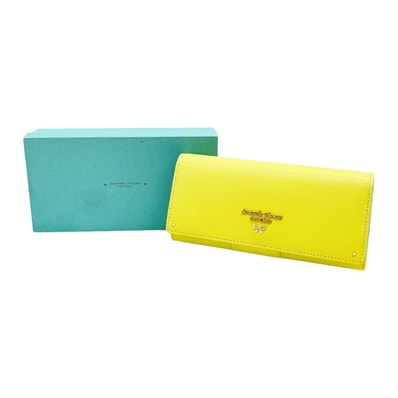 ◆◆Samantha Thavasa サマンサタバサ 長財布 ウォレット リボン レディース 箱付 イエロー