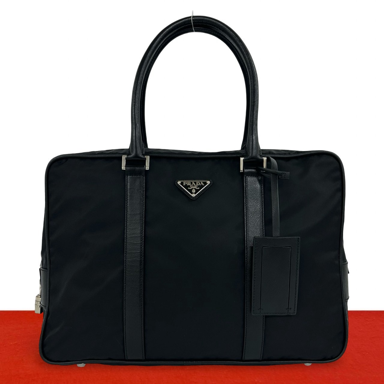 B (目立った傷や汚れなし)】PRADA プラダ 三角 ロゴ 金具 ナイロン