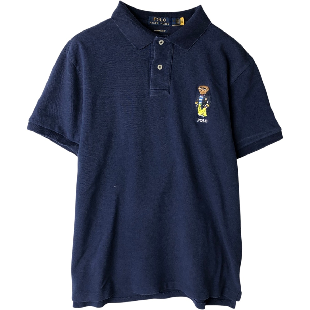 古着 ラルフローレン Ralph Lauren POLO RALPH LAUREN CUSTOM SLIM FIT ポロベア 半袖 ポロシャツ メンズM相当/eaa633491