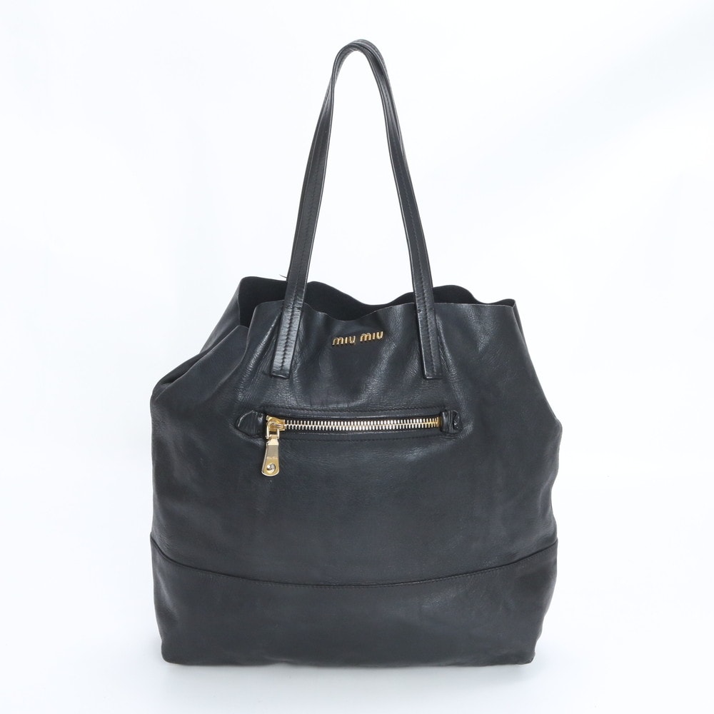 ■美品 ミュウミュウ トート バッグ レザー