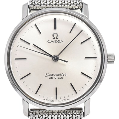 オメガ OMEGA ヴィンテージ シーマスター デビル Wーネーム シルバー 手巻き メンズ 良品 腕時計 D#146739