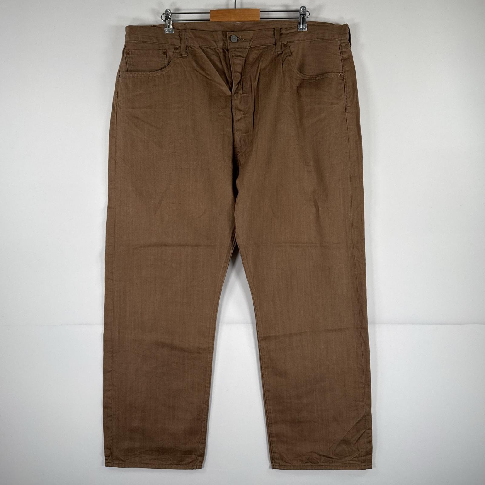古着 リーバイス Levi's デニムパンツ 501 ジーパン ストレート 大きいサイズ ボタンフライ カラーパンツ ビッグ w44 L30  ブラウン メンズ