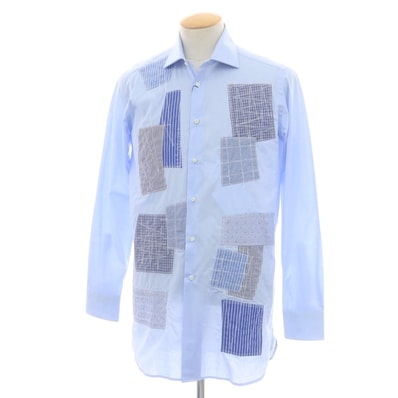 【中古】ジュンヤワタナベ マン JUNYA WATANABE MAN × GUY ROVER 2025年春夏 ワイドカラー カジュアルシャツ ライトブルー【サイズS】【メンズ】