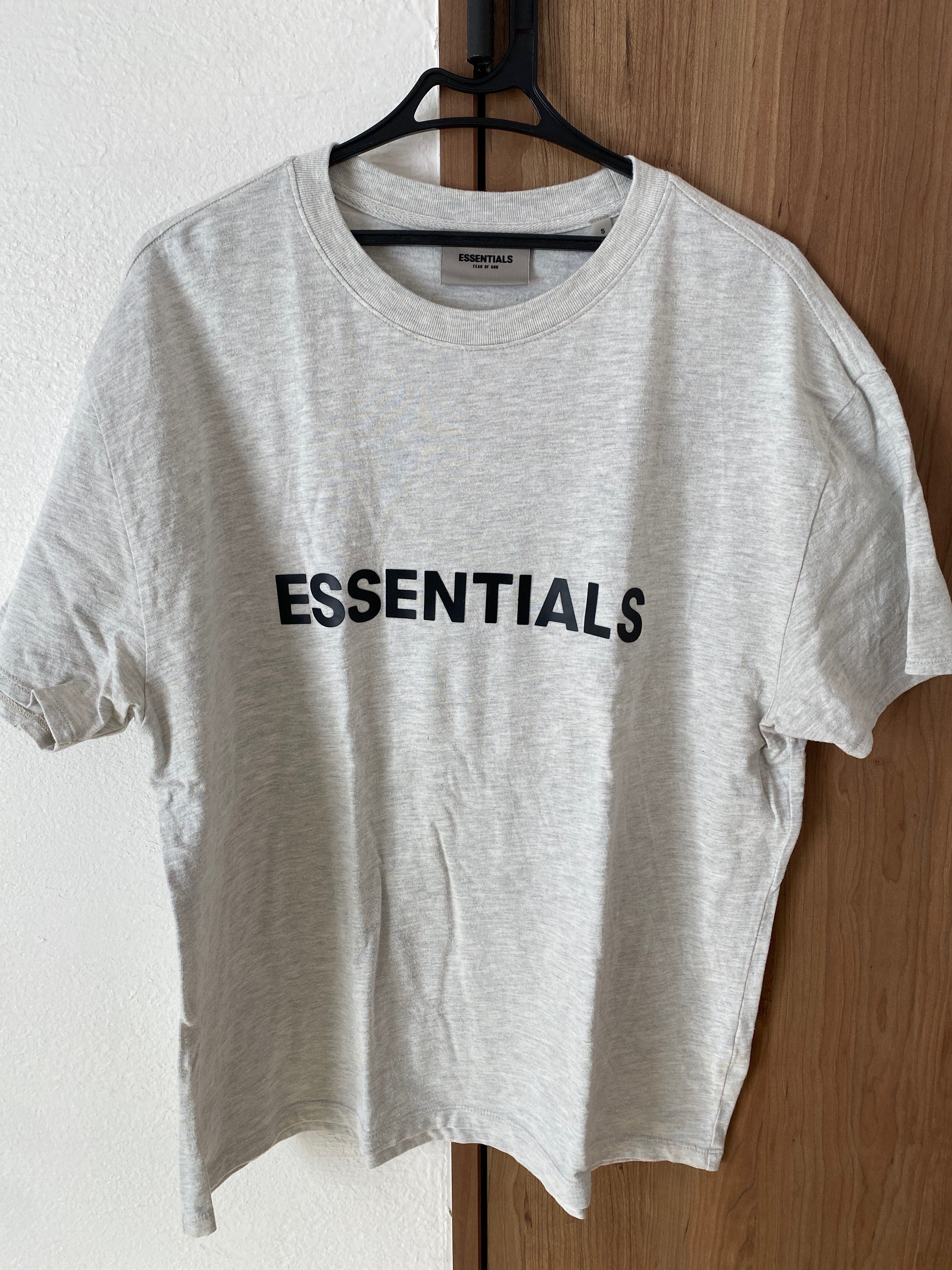 FEAR OF GOD ESSENTIALS 3D Silicon Applique Boxy T-Shirt "Oatmeal Heather"