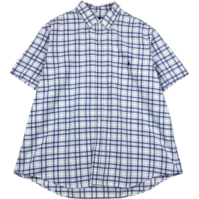 古着 ラルフローレン Ralph Lauren 半袖 ボタンダウン チェックシャツ メンズXXL相当/eaa623647
