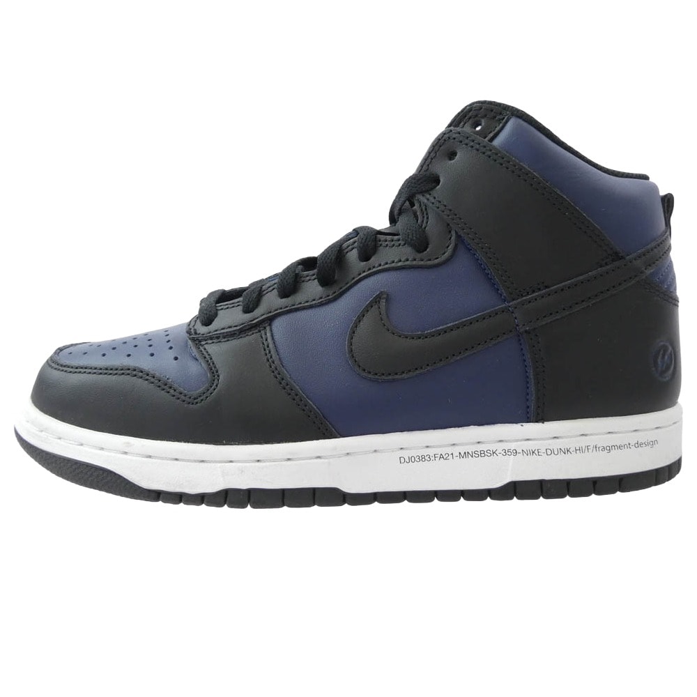 NIKE ナイキ スニーカー DJ0383-400 FRAGMENT DESIGN Dunk High Tokyo ダンク ハイ 東京 ハイカット スニーカー シューズ ネイビー系 26cm【中古】