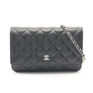 シャネル CHANEL マトラッセ ショルダーバッグ バッグ キャビアスキン(グレインドカーフ) レディース ブラック系 AP0250 【中古】