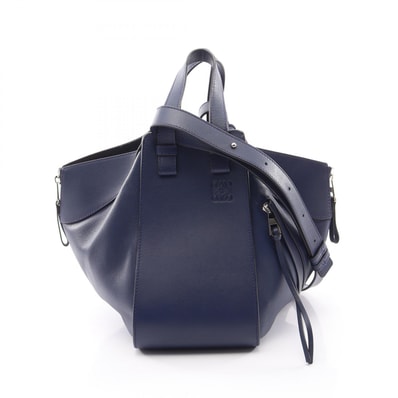 ロエベ LOEWE HAMMOCK SMALL ハンモック スモール 2WAY ハンドバッグ バッグ レザー レディース ブルー系 387 30 S35 【中古】