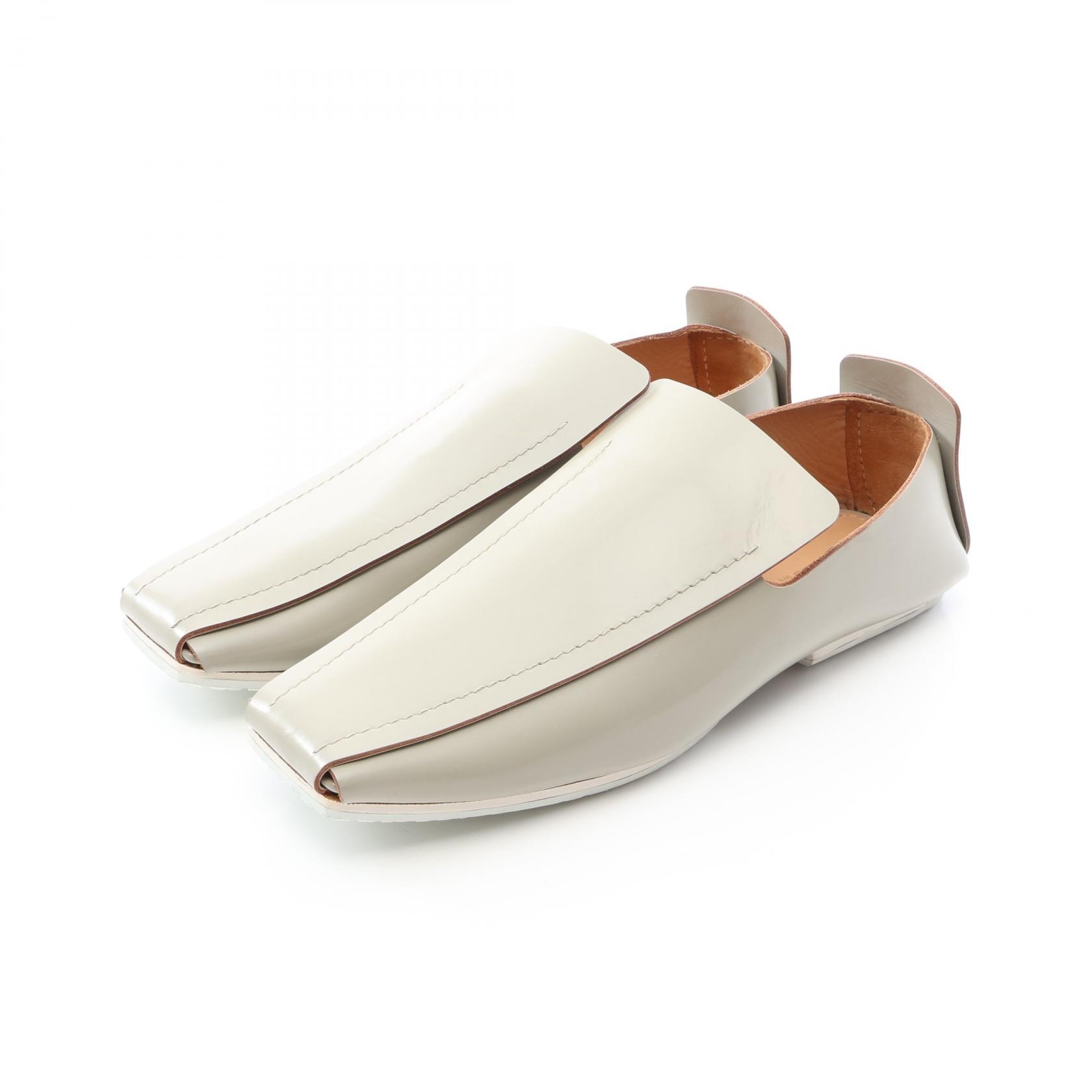 ジルサンダー JIL SANDER スクエアトゥ カジュアルシューズ 靴 レザー レディース グレー系 【中古】