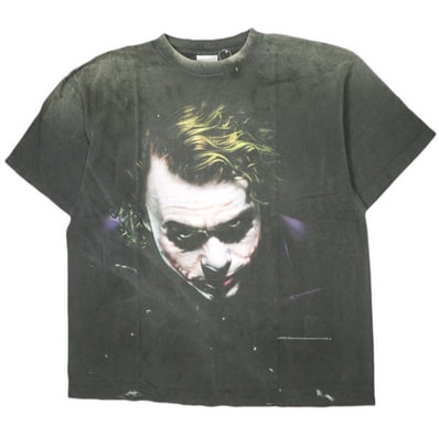 新品 SAINT MICHAEL x THE DARK KNIGHT TRILOGY セントマイケル 25SS 別注 日本製 BTM_SS TEE / JOKER ジョーカーTシャツ SM-HR8-0000-C53 L BLACK SAINT Mxxxxxx