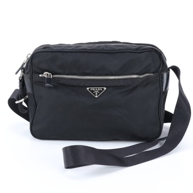 ■美品 プラダ テスート ナイロントライアングルロゴショルダーバッグ