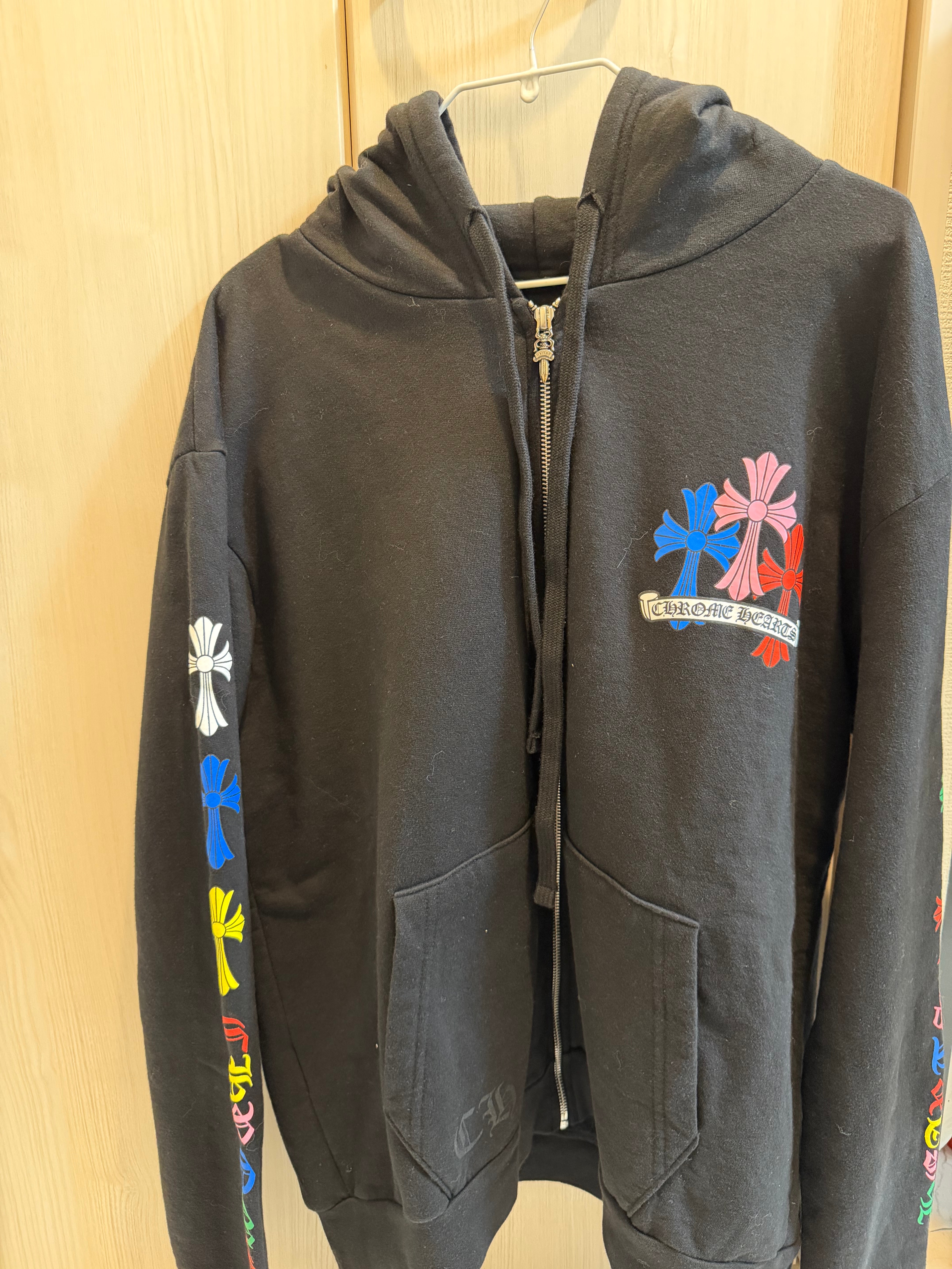 Chrome Hearts Multicolor Zip Hoodie "Black"