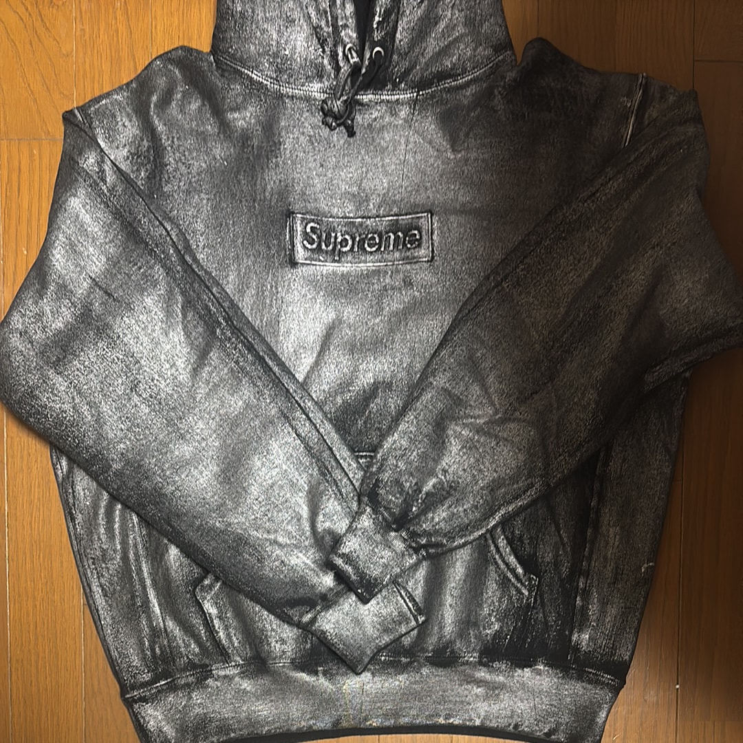 Supreme x MM6 Maison Margiela Foil Box Logo Hooded Sweatshirt "Black"