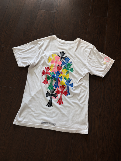 Chrome Hearts Multi Color Cemetery Cross T-Shirt "White"
