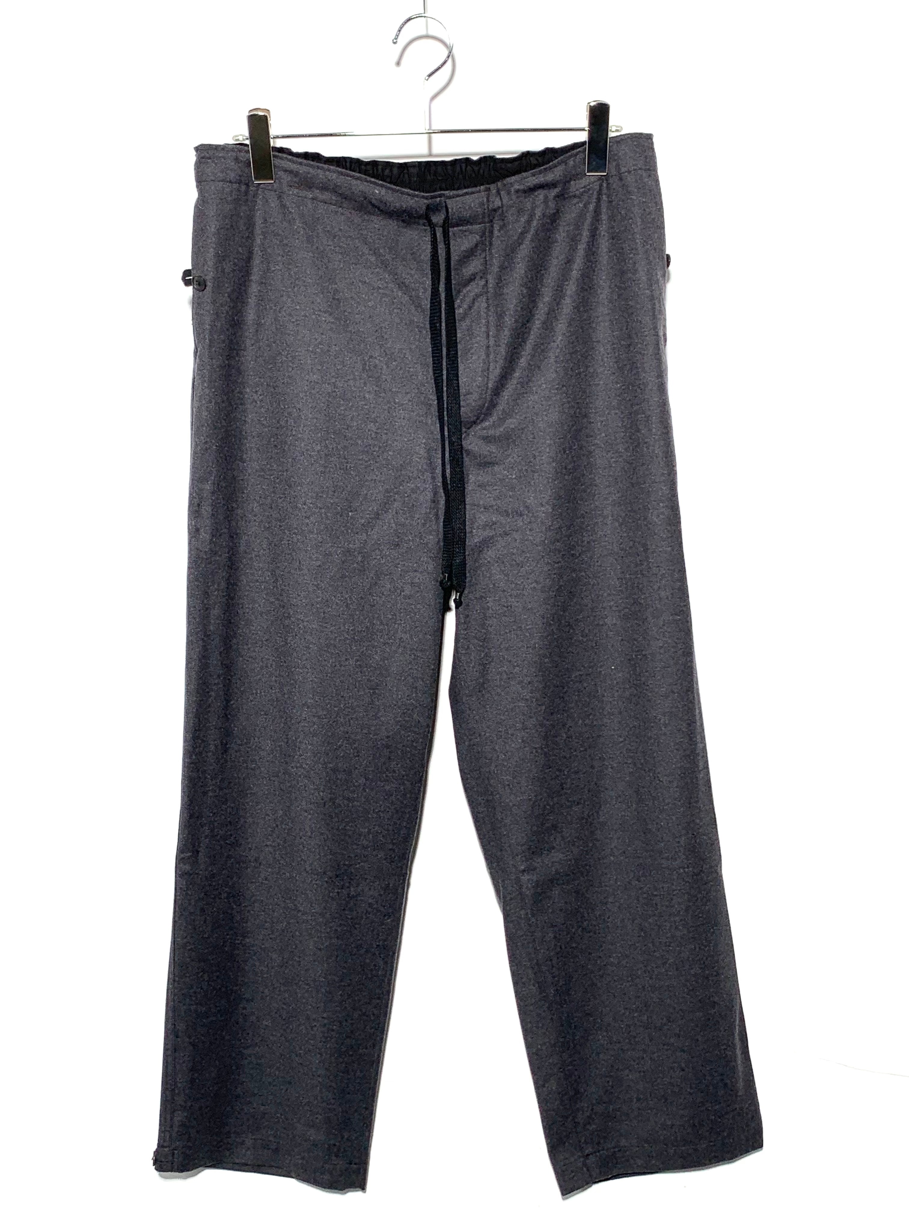 HEUGN Glad TROUSER092 Wool Flannel Over Pants Grey