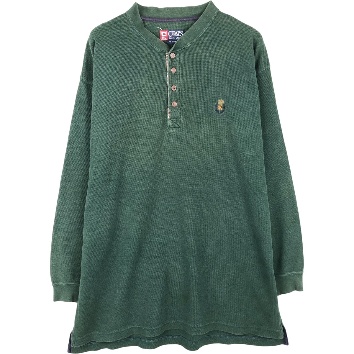 古着 ラルフローレン Ralph Lauren CHAPS チャップス ヘンリーネック サーマルロングTシャツ メンズXL相当/eaa616213