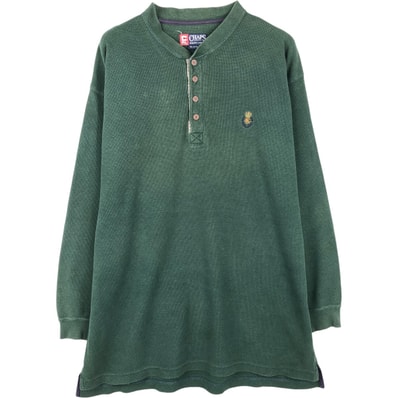 古着 ラルフローレン Ralph Lauren CHAPS チャップス ヘンリーネック サーマルロングTシャツ メンズXL相当/eaa616213