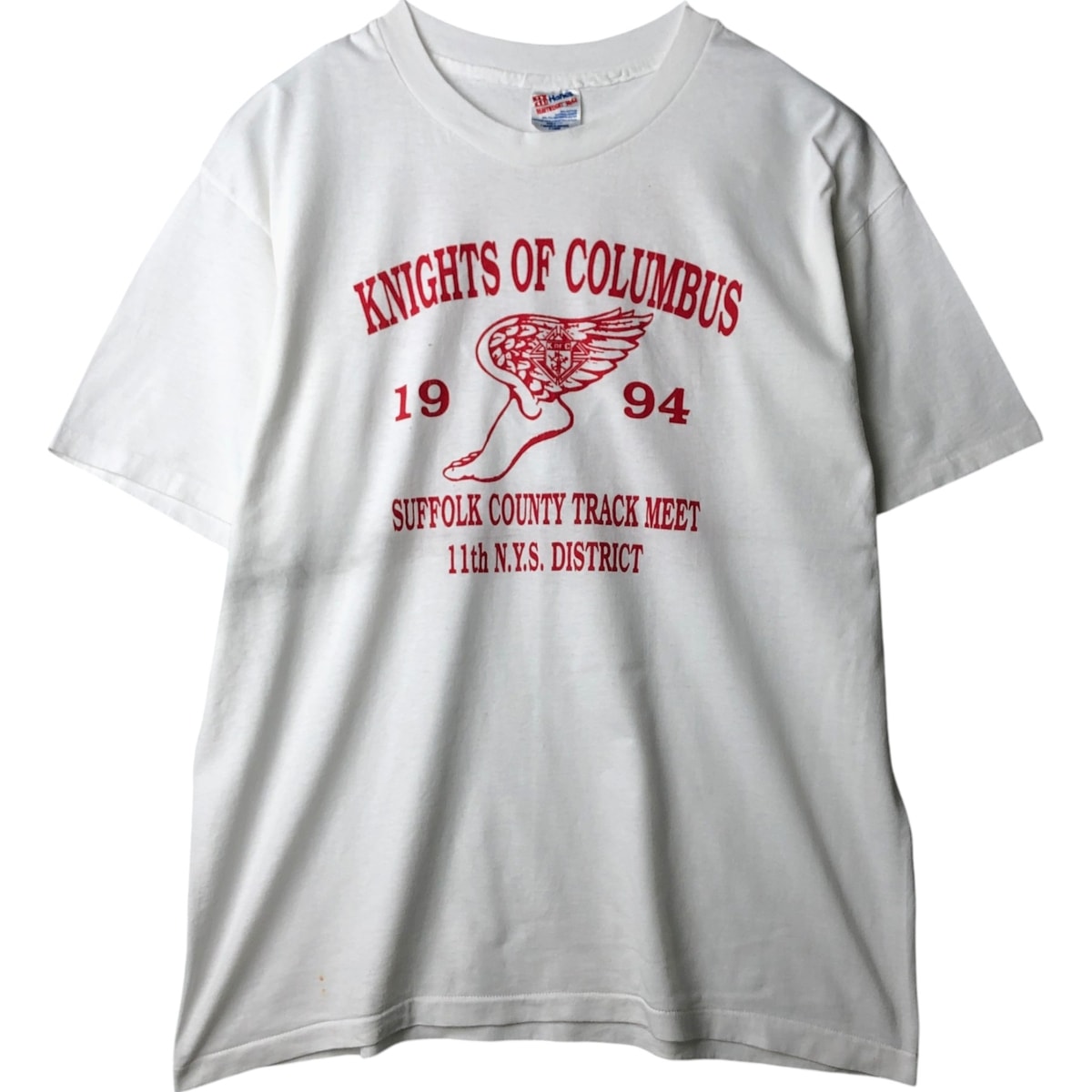 古着 90年代 ヘインズ Hanes HEAVYWEIGHT 50/50 カレッジTシャツ USA製 メンズXL相当 ヴィンテージ/eaa641654