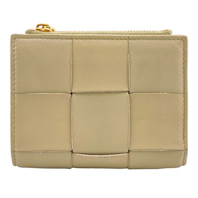 ボッテガヴェネタ BOTTEGAVENETA 二つ折り財布 マキシイントレチャート グリーン