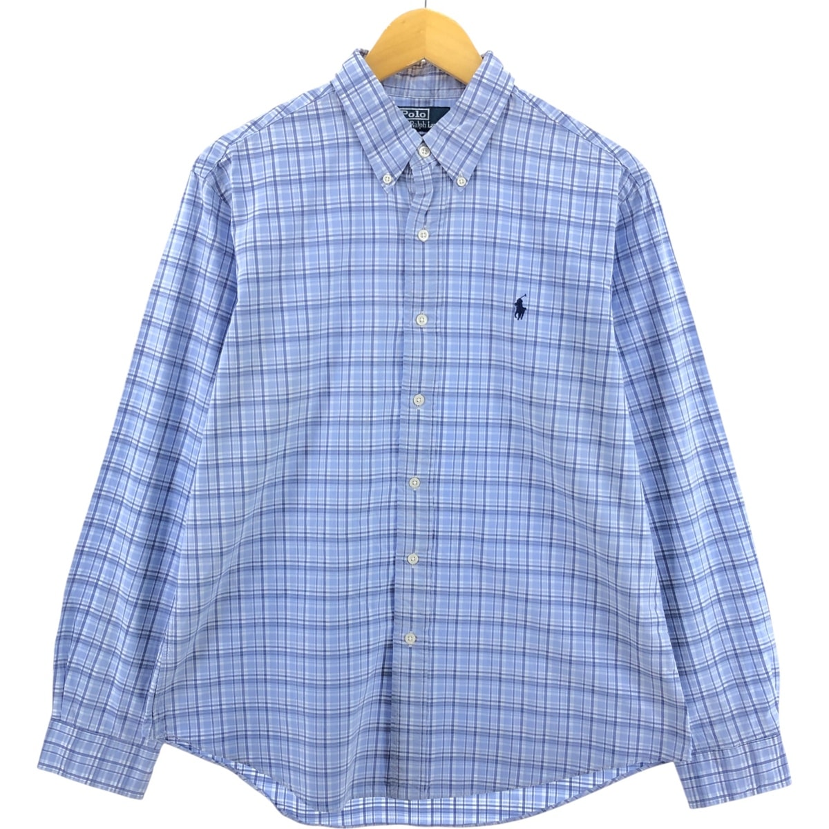 古着 ラルフローレン Ralph Lauren CUSTOM FIT 長袖 ボタンダウンチェックシャツ メンズL相当/eaa547438