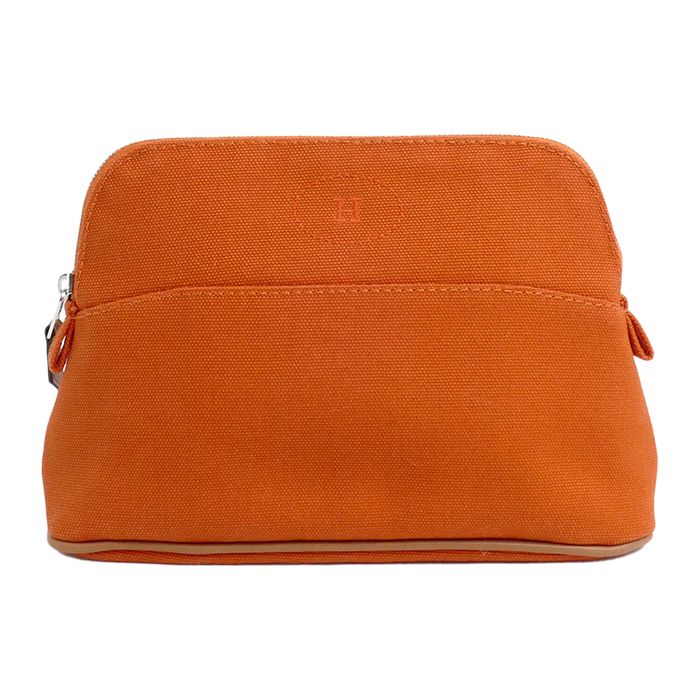 HERMES エルメス ボリードポーチ ミニ ポーチ オレンジ レディース【中古】【美品】