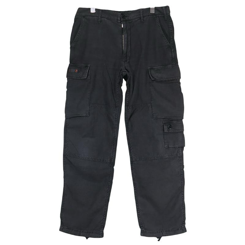 WTAPS ダブルタップス 13AW JUNGLE.STOCK/TROUSERS.COTTON.SATIN 132GWDT-PTM06 ジャングル ストック トラウザーズ コットン サテン ブラック カーゴ パンツ ボトムス サイズ1(S)