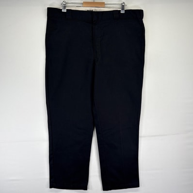 古着 ディッキーズ Dickies ワークパンツ 874 ワンポイントロゴ 長ズボン チノパン 大きいサイズ w42 L30 ブラック メンズ