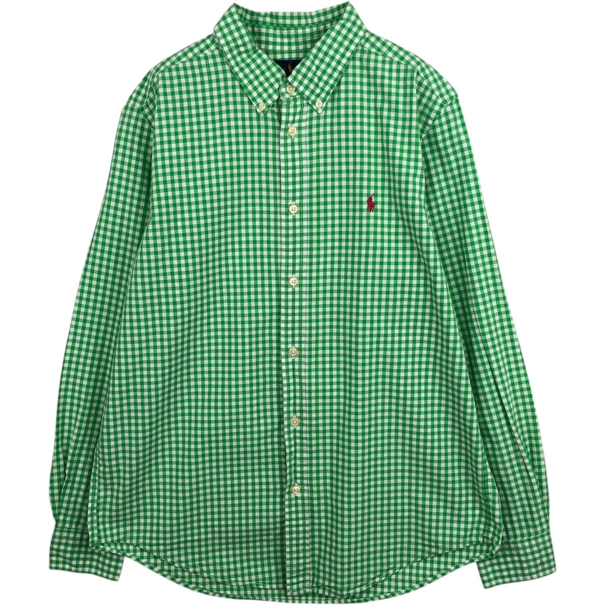 古着 ラルフローレン Ralph Lauren ギンガムチェック 長袖 ボタンダウンチェックシャツ メンズXL相当/eaa631261